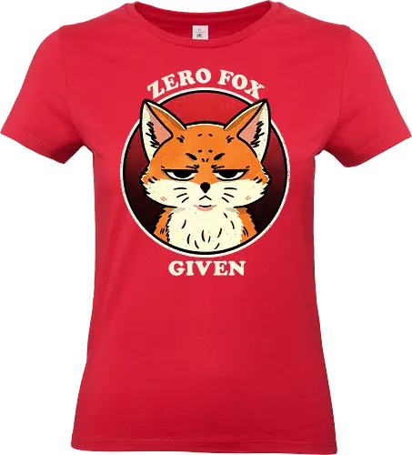 Zero fox given - zero fox given, fox, pun, wildlife, sarcastic, gift for her, funny fox, sassy fox, illustration, graphic design, animal art, snarky, humor, quirky, art prints - Standard T-Shirt (Frauen)