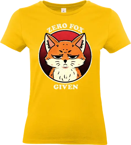 Zero fox given - zero fox given, fox, pun, wildlife, sarcastic, gift for her, funny fox, sassy fox, illustration, graphic design, animal art, snarky, humor, quirky, art prints - Standard T-Shirt (Frauen)