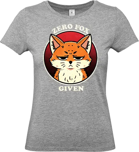 Zero fox given - zero fox given, fox, pun, wildlife, sarcastic, gift for her, funny fox, sassy fox, illustration, graphic design, animal art, snarky, humor, quirky, art prints - Standard T-Shirt (Frauen)