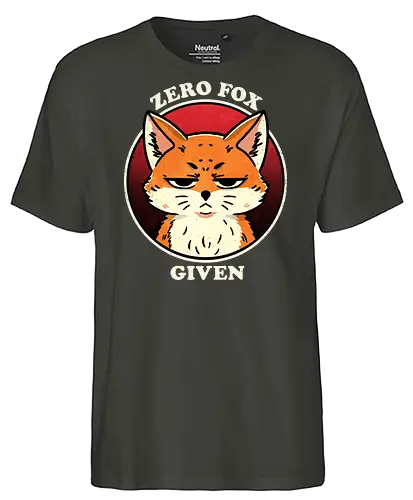 Zero fox given - zero fox given, fox, pun, wildlife, sarcastic, gift for her, funny fox, sassy fox, illustration, graphic design, animal art, snarky, humor, quirky, art prints - Fairtrade T-Shirt