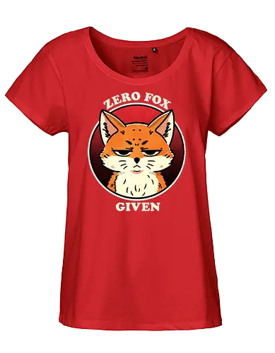 Zero fox given - zero fox given, fox, pun, wildlife, sarcastic, gift for her, funny fox, sassy fox, illustration, graphic design, animal art, snarky, humor, quirky, art prints - Fairtrade Girl Shirt