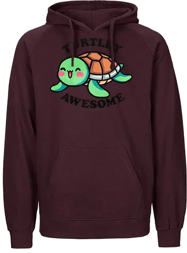 Turtley awesome - turtle, sea turtle, marine life, wildlife, ocean, aquatic, nature, animal, awesome, great, fantastic, cool, amazing, incredible, wow, unbelievable, epic, remarkable, impressive, inspiring, creative, brilliant, original, reptile, shell, tropical, cute, ocean life, environment, punny, pun, funny - Fairtrade Hoodie