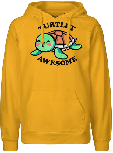 Turtley awesome - turtle, sea turtle, marine life, wildlife, ocean, aquatic, nature, animal, awesome, great, fantastic, cool, amazing, incredible, wow, unbelievable, epic, remarkable, impressive, inspiring, creative, brilliant, original, reptile, shell, tropical, cute, ocean life, environment, punny, pun, funny - Fairtrade Hoodie