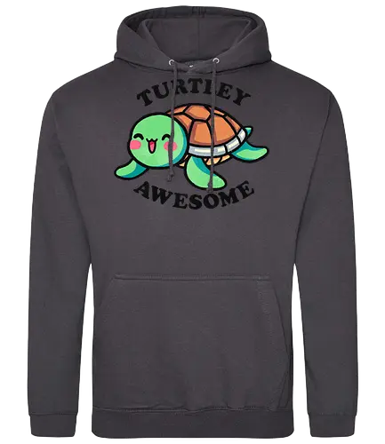 Turtley awesome - turtle, sea turtle, marine life, wildlife, ocean, aquatic, nature, animal, awesome, great, fantastic, cool, amazing, incredible, wow, unbelievable, epic, remarkable, impressive, inspiring, creative, brilliant, original, reptile, shell, tropical, cute, ocean life, environment, punny, pun, funny - Standard Hoodie