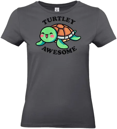 Turtley awesome - turtle, sea turtle, marine life, wildlife, ocean, aquatic, nature, animal, awesome, great, fantastic, cool, amazing, incredible, wow, unbelievable, epic, remarkable, impressive, inspiring, creative, brilliant, original, reptile, shell, tropical, cute, ocean life, environment, punny, pun, funny - Standard T-Shirt (Frauen)