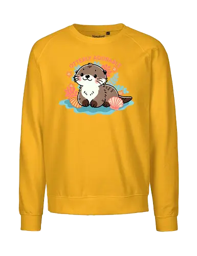 Otterly adorable - cute, funny, furry, character, pun, punny, puns, fun, funny, otter, adorable, cute, animal, sea, mammal, water, playful, nature, wildlife, ocean, illustration - Fairtrade Sweatshirt