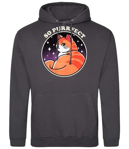 So purrfect - cat, cute, kitten, feline, pet, animal, puns, purr, funny, funny cat, whiskers, adorable, purrfection, humor, pet lover, cat lover - Standard Hoodie