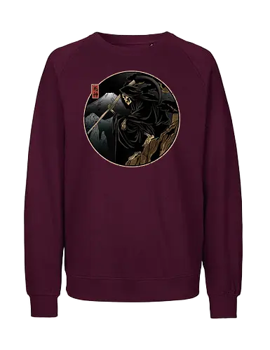 Who's next - grim reaper, death, Japan, Japanese culture, shinigami, anime, manga, dark art, illustration, spooky, gothic, mythology, occult, fantasy, symbolism - Fairtrade Sweatshirt