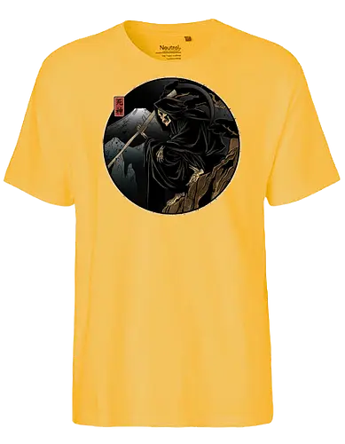 Who's next - grim reaper, death, Japan, Japanese culture, shinigami, anime, manga, dark art, illustration, spooky, gothic, mythology, occult, fantasy, symbolism - Fairtrade T-Shirt