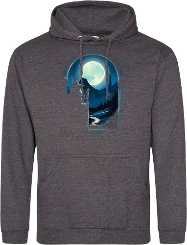 Journey beginning - Wizard, fantasy, magic, magician, fictional character, sorcerer, adventure, epic, mythical, cinematic - Standard Hoodie