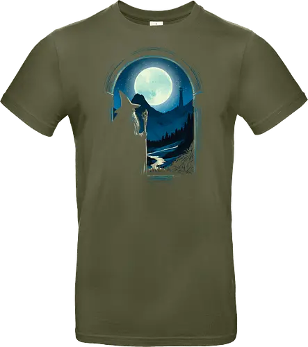 Journey beginning - Wizard, fantasy, magic, magician, fictional character, sorcerer, adventure, epic, mythical, cinematic - Standard T-Shirt