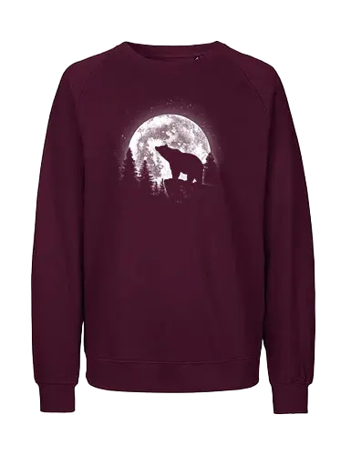 Moonlight Bear - moon bear, bear, wildlife, animal, nature, endangered, ursid, black bear, forest, cute, paw, wild, mammal, china, animal lover - Fairtrade Sweatshirt