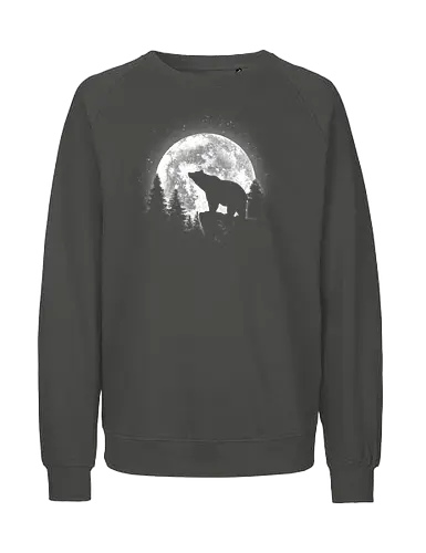 Moonlight Bear - moon bear, bear, wildlife, animal, nature, endangered, ursid, black bear, forest, cute, paw, wild, mammal, china, animal lover - Fairtrade Sweatshirt