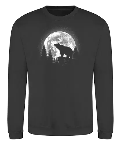 Moonlight Bear - moon bear, bear, wildlife, animal, nature, endangered, ursid, black bear, forest, cute, paw, wild, mammal, china, animal lover - Sweatshirt