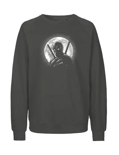 Moonlight Merc - Antihero, moon, comics, superhero, antihero, funny, action, red, costume, space, galaxy, comic book, graphic novel, pop culture - Fairtrade Sweatshirt