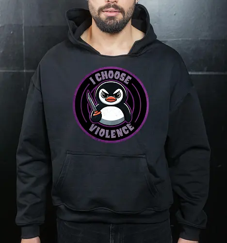 I choose violence penguin