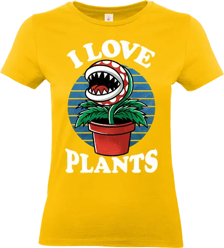I love plants - gaming, gamer, canivore, foliage, nature lover, home decor, urban jungle, mario, meme, plants, nature, green, botanical, indoor plants, gardening, plant lover, houseplants, plant care, eco-friendly, organic - Standard T-Shirt (Frauen)