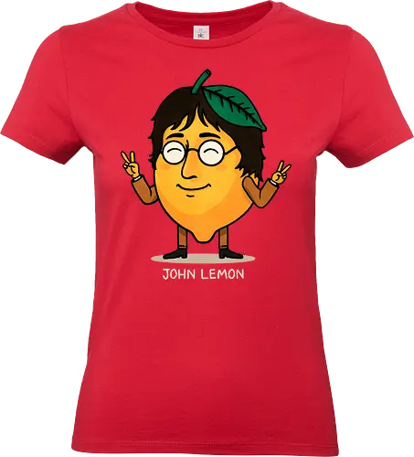 John Lemon - puns, pun, fruit, john lennon, lemon, music, musician, legend, icon, psychedelic, rock, beatles, pop art, illustration, retro, portrait, yellow, creative - Standard T-Shirt (Frauen)