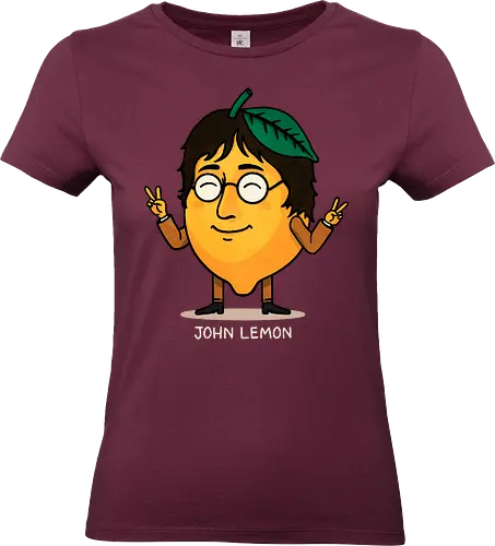 John Lemon - puns, pun, fruit, john lennon, lemon, music, musician, legend, icon, psychedelic, rock, beatles, pop art, illustration, retro, portrait, yellow, creative - Standard T-Shirt (Frauen)