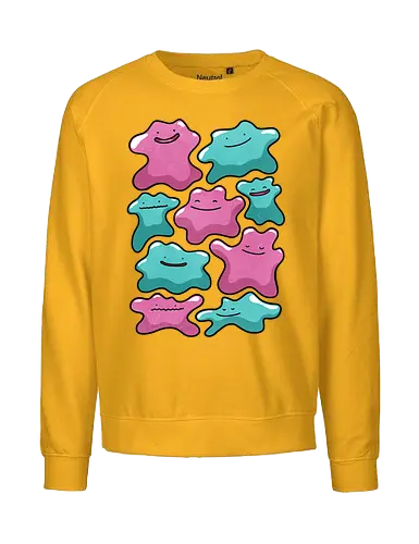 Transforming Love - Pocket, cute, love, romance, valatine, character, illustration, kawaii, collectible, digital art, fan art, gift, design, cartoon, anime, fantasy, gaming - Fairtrade Sweatshirt