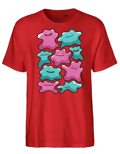 Transforming Love - Pocket, cute, love, romance, valatine, character, illustration, kawaii, collectible, digital art, fan art, gift, design, cartoon, anime, fantasy, gaming - Fairtrade T-Shirt