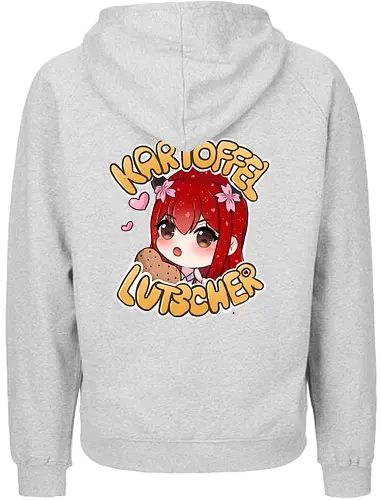 Kartoffel lutscher Druck (hinten) - Xlxwnz, safespace, dbd, gaming, streaming, twitch, Sasukara - Fairtrade Hoodie