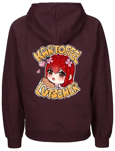 Kartoffel lutscher Druck (hinten) - Xlxwnz, safespace, dbd, gaming, streaming, twitch, Sasukara - Fairtrade Hoodie