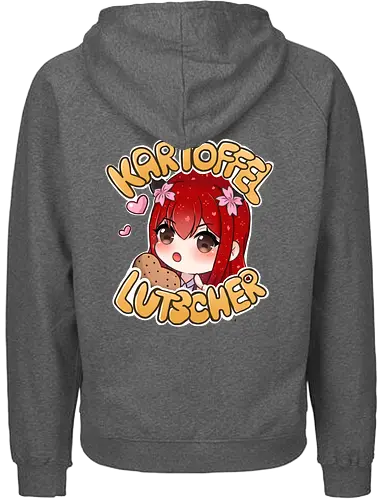 Kartoffel lutscher Druck (hinten) - Xlxwnz, safespace, dbd, gaming, streaming, twitch, Sasukara - Fairtrade Hoodie