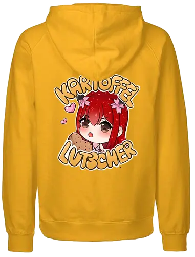 Kartoffel lutscher Druck (hinten) - Xlxwnz, safespace, dbd, gaming, streaming, twitch, Sasukara - Fairtrade Hoodie