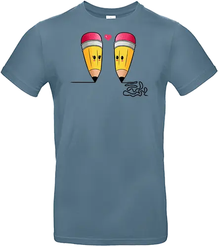 The Pull of Opposites - love, lovely, lovers, pencil, romance, romantic, valentine, wife, valentines day, boyfriend, couple, cute, girlfriend, heart, husband - Standard T-Shirt