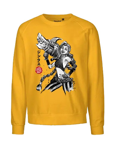 Gaming sumi e - Gaming, videogames, series, anime, arcane, japanese art - Fairtrade Sweatshirt