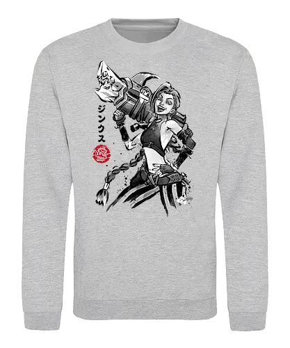Gaming sumi e - Gaming, videogames, series, anime, arcane, japanese art - Sweatshirt