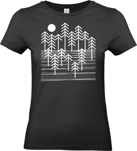 Cold Winter - geometric, winter, forest, woods - Standard T-Shirt (Frauen)
