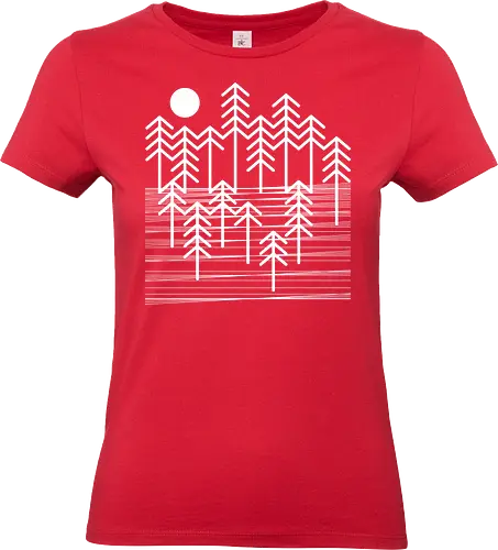 Cold Winter - geometric, winter, forest, woods - Standard T-Shirt (Frauen)