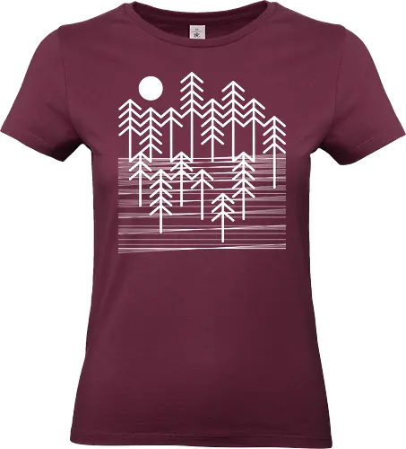Cold Winter - geometric, winter, forest, woods - Standard T-Shirt (Frauen)