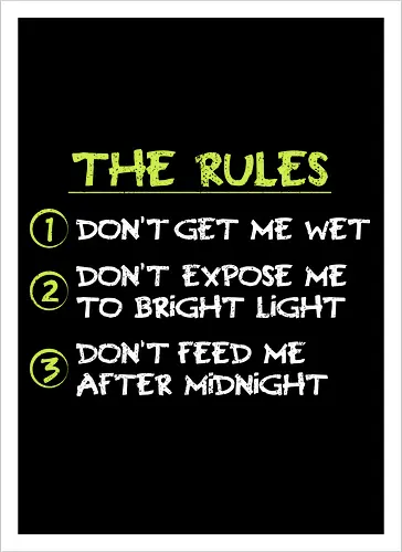 My three Rules - 80s movies 