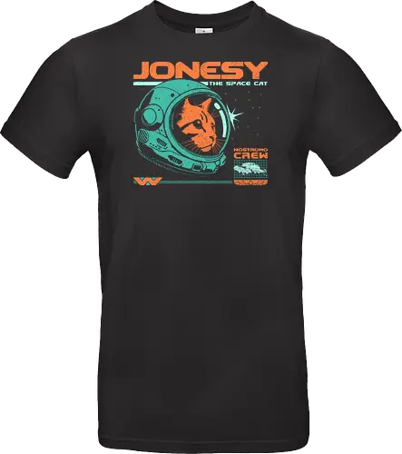 Jonesy The Space Cat - jonesy, 80s, 80s movies, alien, aliens, cat, cult movies, nostromo, retro, ripley, science fiction, scifi, space, vintage, weyland yutani - Standard T-Shirt
