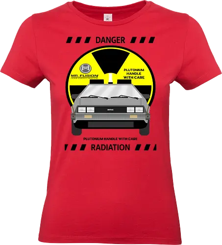 Plutonium: Handle With Care Vintage Art - Future, delorean, doc brown, funny pop, funny quote, geek, hill valley, joke, marty mcfly, meme, memes, nerd, parody, time travel, vintage - Standard T-Shirt (Frauen)