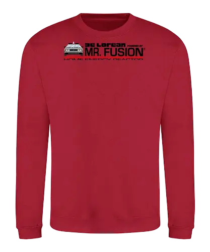 Powered By Mr Fusion  - Future, delorean, doc brown, funny pop, funny quote, geek, hill valley, joke, marty mcfly, meme, memes, nerd, parody, time travel, vintage - Sweatshirt