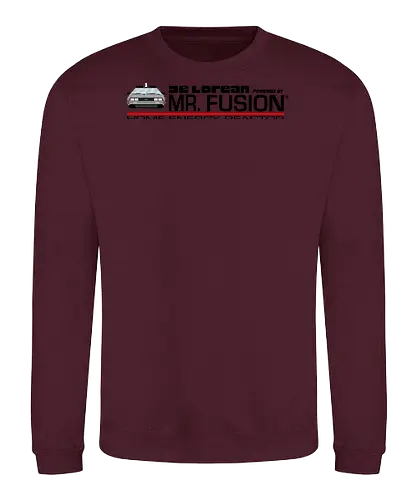 Powered By Mr Fusion  - Future, delorean, doc brown, funny pop, funny quote, geek, hill valley, joke, marty mcfly, meme, memes, nerd, parody, time travel, vintage - Sweatshirt