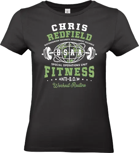 Bsaa Redfield Fitness Emblem - jill, valentine, resident, nemesis, leon s kennedy, jill sandwich, biohazard, hound wolf squad, fitness, gym, stars - Standard T-Shirt (Frauen)