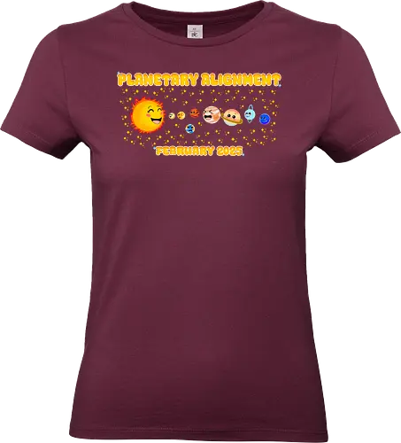 Kawaii Planets Alignment (Kawaii Planeten Ausrichtung) - weltraum, planeten, kawaii, manga-stil, sonnen-system, sterne, milchstraße, niedlich, cartoon, astrofan, weltraumentdecker, astronomie, süße illustration, galaxy, universum, sci-fi, weltraumkunst, kinderdesign, popkultur, entdeckung, space, universe, galaxy - Standard T-Shirt (Frauen)