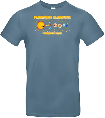 Kawaii Planets Alignment (Kawaii Planeten Ausrichtung) - weltraum, planeten, kawaii, manga-stil, sonnen-system, sterne, milchstraße, niedlich, cartoon, astrofan, weltraumentdecker, astronomie, süße illustration, galaxy, universum, sci-fi, weltraumkunst, kinderdesign, popkultur, entdeckung, space, universe, galaxy - Standard T-Shirt