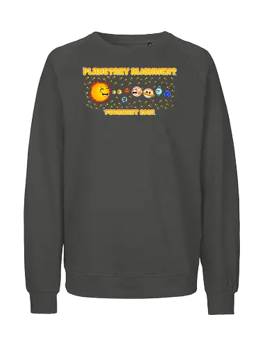 Kawaii Planets Alignment (Kawaii Planeten Ausrichtung) - weltraum, planeten, kawaii, manga-stil, sonnen-system, sterne, milchstraße, niedlich, cartoon, astrofan, weltraumentdecker, astronomie, süße illustration, galaxy, universum, sci-fi, weltraumkunst, kinderdesign, popkultur, entdeckung, space, universe, galaxy - Fairtrade Sweatshirt