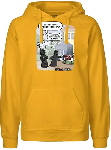 Bummeln - totaberlustig, cartoon, Tod, tot, sense, seniorenheim, witz, gag - Fairtrade Hoodie