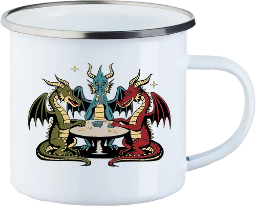 Dragons playing cards