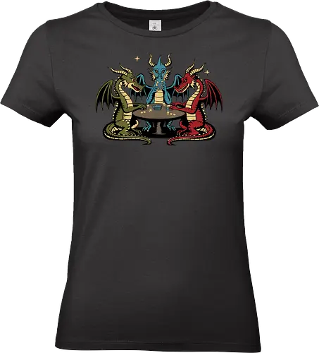 Dragons playing cards - dragons, cards, Poker, Casino, Playing, Fantasy, Creatures, Legendary, Game, adventure, Magical, Competition - Standard T-Shirt (Frauen)
