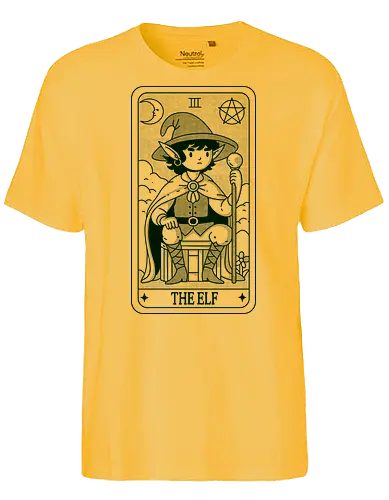 The Elf - retro, elf, tarot, cardm, tarot card, geek, nerd, pop - Fairtrade T-Shirt