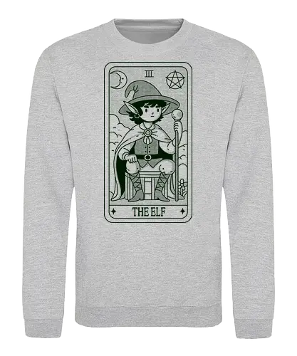 The Elf - retro, elf, tarot, cardm, tarot card, geek, nerd, pop - Sweatshirt