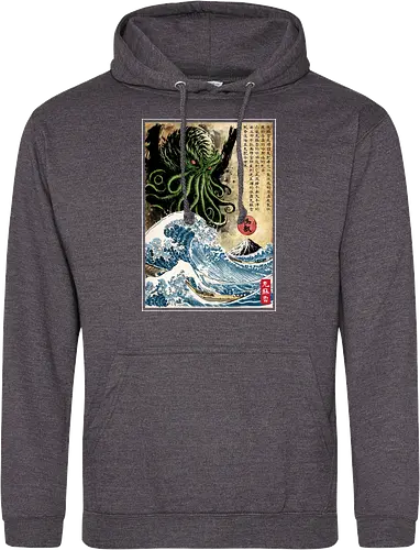 Great Cthulhu in Japan woodblock
